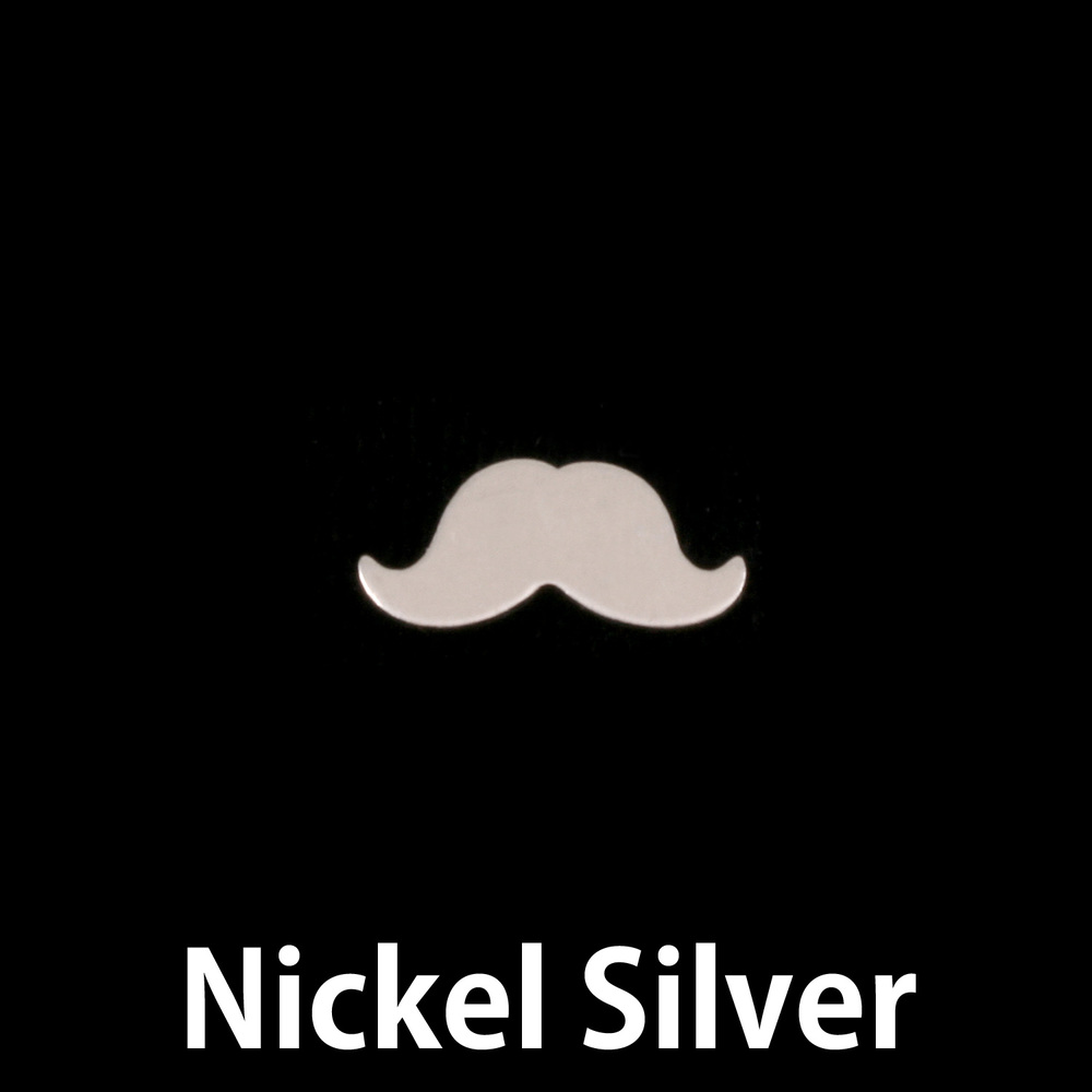 Charms & Solderable Accents Nickel Silver Tiny Mustache Solderable Accent, 24g